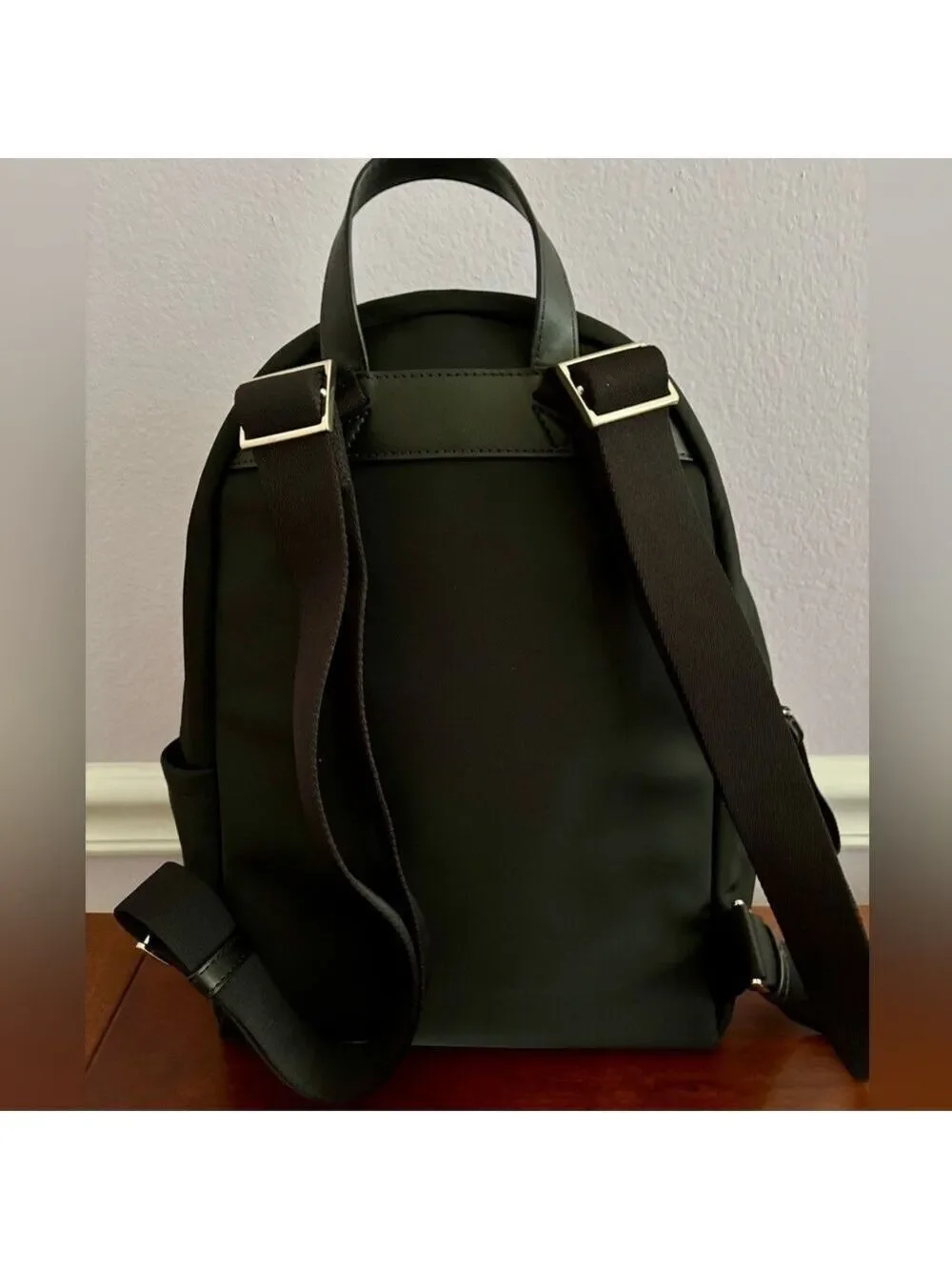 Kate Spade New York Chelsea Black Nylon Backpack | Gold Hardware | COA